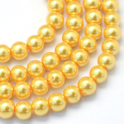 Baking Painted Glass Pearl Bead Strands HY-Q003-3mm-56-1