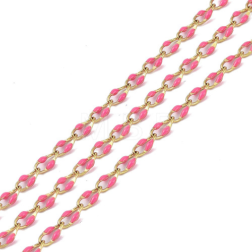 Ion Plating(IP) 304 Stainless Steel Dapped Chains AJEW-Q150-09G-03-1