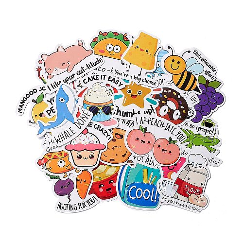 Cartoon Paper Stickers Set X-DIY-M031-49-1