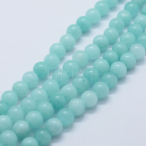 Natural & Dyed Jade Bead Strands G-P370-02-6mm-1