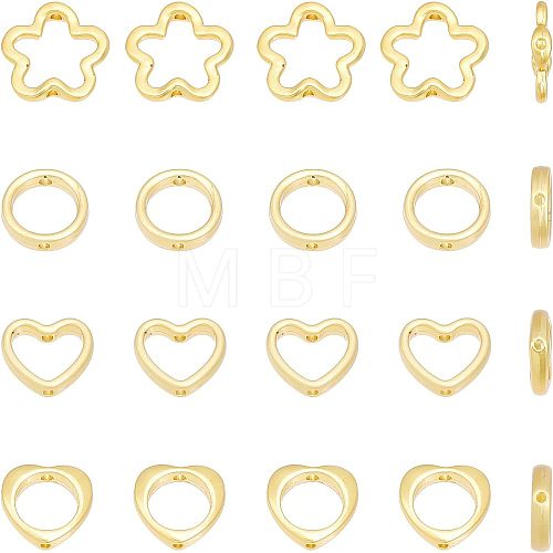 20Pcs 4 Style Rack Plating Alloy Bead Frame FIND-CA0006-18-1