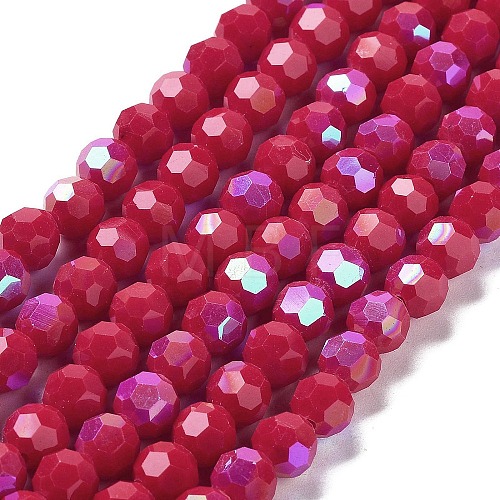 Opaque Glass Beads Strands EGLA-A035-P8mm-L16-1