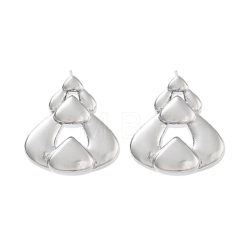 Hollow Teardrop Brass Stud Earrings EJEW-Q811-10P-1