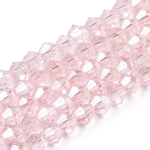 Transparent Electroplate Glass Beads Strands EGLA-A039-T3mm-A26-1