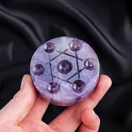 Natural Amethyst Seven Star Array Plate PW-WG16662-04-1
