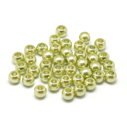 ABS Plastic Imitation Pearl European Beads MACR-R530-12mm-A48-1