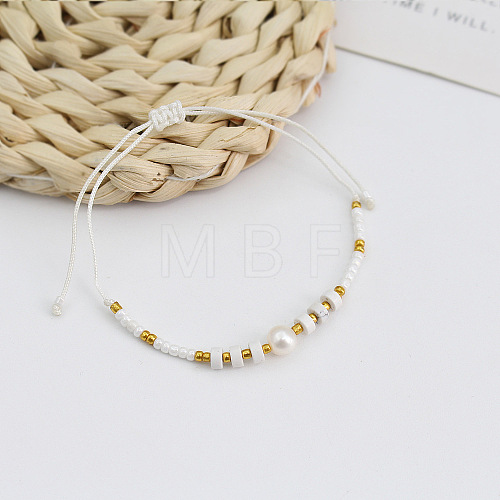 New Colorful Beaded Bracelet Sweet and Cute Girl Style Adjustable Imitation Pearl Bracelet Versatile Bracelet AR4716-11-1