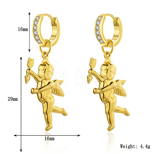 Elegant Gold Pendant Earrings Set for Daily Wear Stainless Steel Jewelry WX4038-2-1
