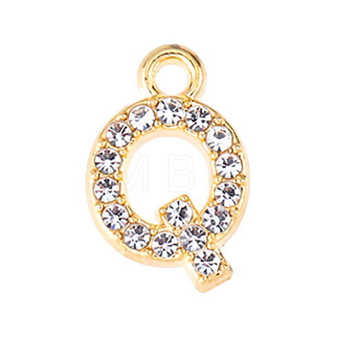 Golden Tone Alloy Rhinestone Pendants PW-WGCC773-17-1