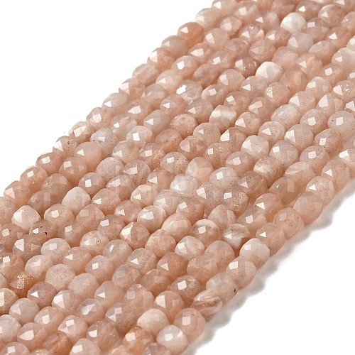 Natural Peach Moonstone Beads Strands G-D470-09-1
