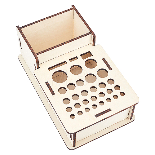 Wood Storage Box CON-WH0079-39-1