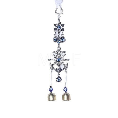 Alloy Anchor & Evil Eye Wind Chime PW-WGCE2A3-01-1