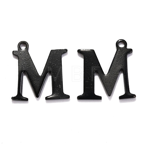 304 Stainless Steel Alphabet Charms STAS-H122-M-EB-1