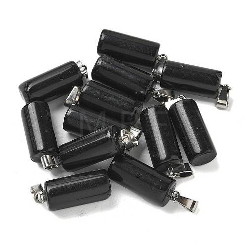 Natural Obsidian Pendants G-B127-17P-07-1