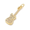 Brass Micro Pave Clear Cubic Zirconia Pendants KK-D289-01G-08-2