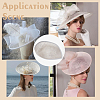 Linen Mini Hat Fascinator Base AJEW-WH0561-32D-6
