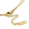 Double Layer 304 Stainless Steel Cable Chain Butterfly Link Necklaces for Women NJEW-G141-03G-3
