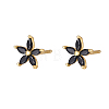 Cubic Zirconia Flower Stud Earrings FY1254-2-1