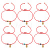 6Pcs Glass Evil Eye Beaded Braided Bracelet Sets ID6668-7-1
