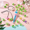 50Pcs 5 Styles UV Plating Opaque Acrylic Beads PACR-TA0001-31C-8