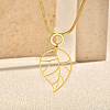 304 Stainless Steel Pendant Flat Snake Chain Necklaces for Women WG4CB9D-03-2