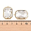 304 Stainless Steel & Glass Pendants STAS-G398-27G-01-3