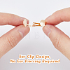 32Pcs 8 Style Brass Clip-on Earring Findings KK-HY0001-04-3