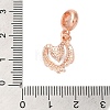 Rack Plating Alloy Crystal Rhinestone European Dangle Charms PALLOY-S189-36RG-3