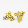 Tibetan Style Alloy Puppy Pendants X-TIBEP-0399-G-LF-1