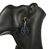 Halloween Gothic Synthetic Turquoise Skull Dangle Earrings EJEW-MZ00807-02-2