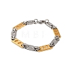 304 Stainless Steel Oval Link Chain Bracelets BJEW-B078-122GP-1