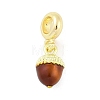 Brass Enamel Fruit European Dangle Charms KK-Z090-08G-08-1