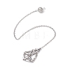 Stainless Steel Braided Chain Macrame Pouch Empty Stone Holder Dowsing Pendulums PALLOY-JF02738-3