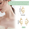 Brass Micro Pave Clear Cubic Zirconia Pendants ZIRC-BBC0002-47-2