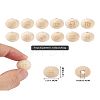 Craftdady 120Pcs 12 Styles Unfinished Natural Wood European Beads WOOD-CD0001-09-27