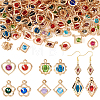 100Pcs 5 Styles Rack Plating Eco-Friendly Iron Charms IFIN-TA0001-54-1