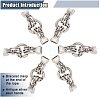 6 Sets Alloy Spring Gate Rings FIND-AR0003-14-4