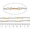 Two Tone 304 Stainless Steel Twist Bar Link Chains CHS-G050-05GP-2