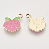 Light Gold Plated Alloy Charms X-ENAM-T009-08-2