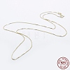 925 Sterling Silver Box Chain Necklaces STER-F039-45cm-03G-2