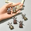6Pcs 2 Colors Tibetan Style Alloy Pendants FIND-FS0002-56-8