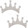 Crown Shape Glass Rhinestone Car Stickers DIY-WH0171-17-1