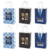 9Pcs 3 Styles Happy Father's Day Printed Paper Packing Tote Bags CARB-TA0001-20-1
