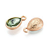 Faceted Glass Rhinestone Pendants GLAA-I051-A18-2