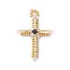 Glass Seed Beaded Pendants PALLOY-MZ01279-02-1