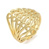 Hollow Brass Adjustable Rings RJEW-P127-06G-1