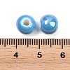 Glazed Porcelain Beads PORC-D001-8mm-12-2