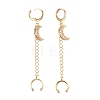 Brass Micro Pave Clear Cubic Zirconia Huggie Hoop Earrings ZIRC-Q205-11G-1