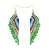Bohemian Handmade Glass Seed Beads Tassel Dangle Earrings CB9270-3-1