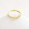 Adjustable Brass Micro Pave Clear Cubic Zirconia Finger Rings for Women FS-WG712C8-25-1